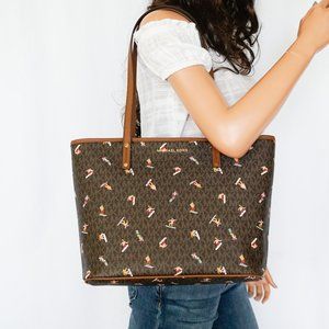 Michael Kors Aspen Jet Set M Tote Bag Brown Multi